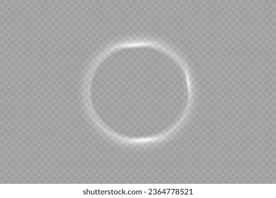 Efecto de traza brillante sobre fondo transparente. Círculo mágico moderno con pistas. Portal de fuego. Elementos decorativos para un médico mágico, chamán, medio.