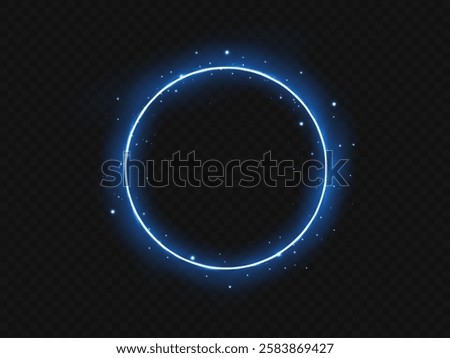 Glowing trail effect on transparent background. Modern magical magic circle with runes.Fire portal.Decor elements for a magic doctor, shaman, medium.