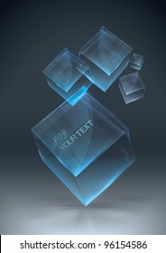 Glowing transparent boxes