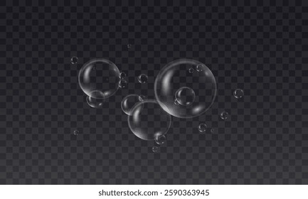 Glowing Transparent Soap Bubbles, Realistic Air Spheres, Shiny Floating Water Bubbles, Isolated Light Bubble Design, Abstract 3D Bubbles, Soft Air Orbs, Magic Floating Soap Drops, Transparent 