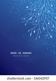 Glowing tree in the night vertical template background