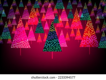 Glowing tree on a pink background.