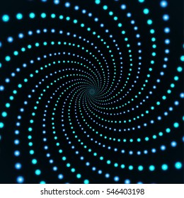 Glowing tunnel blue