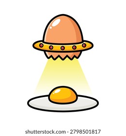 glowing UFO egg fried egg
