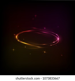 Glowing vector circle. Multicolored glow. Vector illustration. Abstract glowing background.