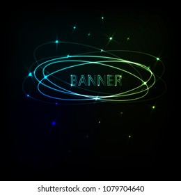 Glowing vector circle. Multicolored glow. Vector illustration. Abstract glowing background.