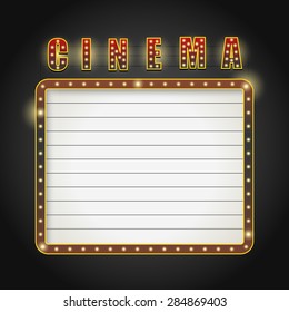 
Glowing vintage board. Design elements