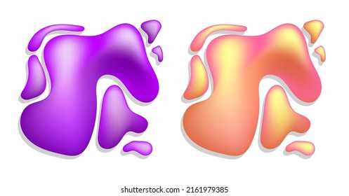 Flagrantes manchas y puntos con manchas de pintura. El fondo de las manchas de pintura para la decoración. Vector aislado del vector sobre fondo blanco
