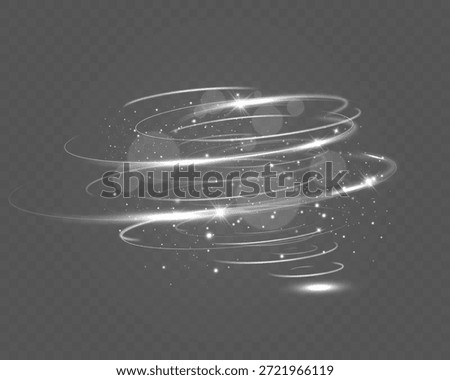 Glowing vortex light trails with sparkling particles forming an abstract spiral background.