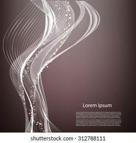 Glowing wait lines with text and flash