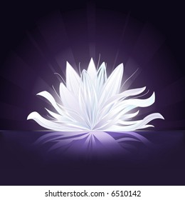 Glowing water flower (resolution 1:1)