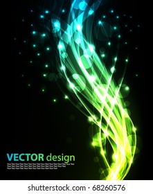Glowing wave abstract design