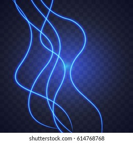Glowing wave line graphic