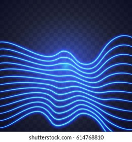 Glowing wave line graphic