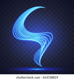 Glowing wave line graphic