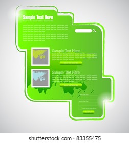 glowing web design layout