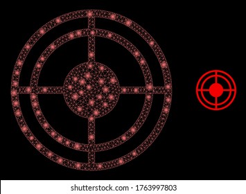 Pisos de malla de tela brillante con manchas de luz. Constelación vectorial iluminada de 2d creada a partir del icono de los topos. Malla de la canal de espuma de la malla de los bulseos poligonales. Malla 2D de canal lineal en formato EPS vectorial, líneas,