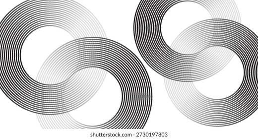 Líneas geométricas abstractas blancas brillantes sobre un fondo blanco.