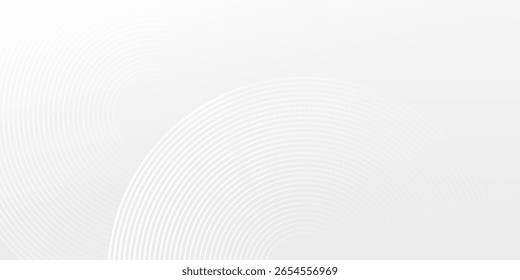 Glühend weiße geometrische Linien auf grauem Hintergrund.modernes glänzendes Kreismuster