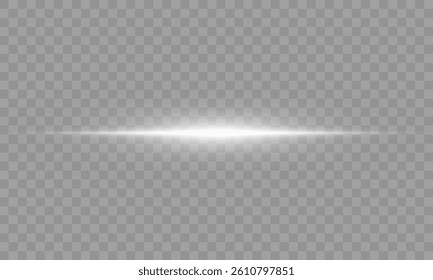 Glowing White Laser Beam - Intense Light Streak Effect for Cyberpunk, Sci-Fi, and Digital Art Creations with a Transparent Background	
