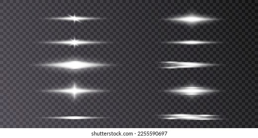 Glowing white light effect for backlight. Sunshine, star, flash. Vector illustration