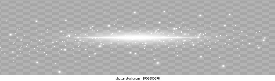Glowing White Light effect. Vector illustration
