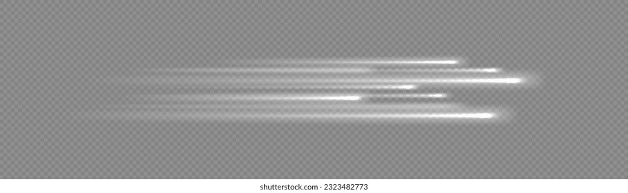 Glowing white speed lines. High speed. Abstract technology background concept. Motion speed and blur. Dynamic lines or rays. Light trail wave, fire path trace line. swirling filament curve.