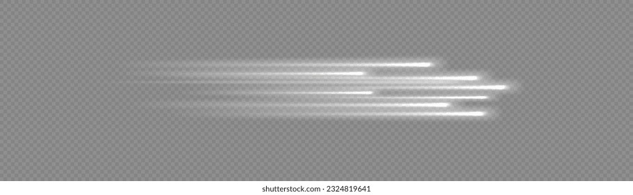 Glowing white speed lines. High speed. Abstract technology background concept. Motion speed and blur. Dynamic lines or rays. Light trail wave, fire path trace line. swirling filament curve.