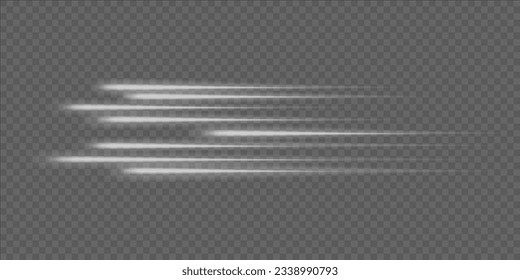 Glowing white speed lines. High speed. Abstract technology background concept. Motion speed and blur. Dynamic lines or rays. Light trail wave, fire path trace line. swirling filament curve