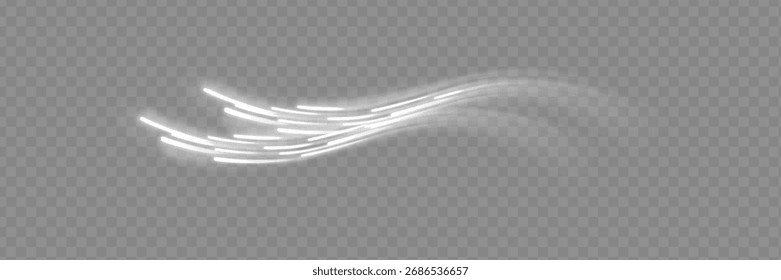 Líneas de velocidad blancas brillantes. Alta velocidad. Concepto de fondo de tecnología Abstractas. Velocidad de movimiento y desenfoque. Líneas o rayos dinámicos. Onda de rastro ligero