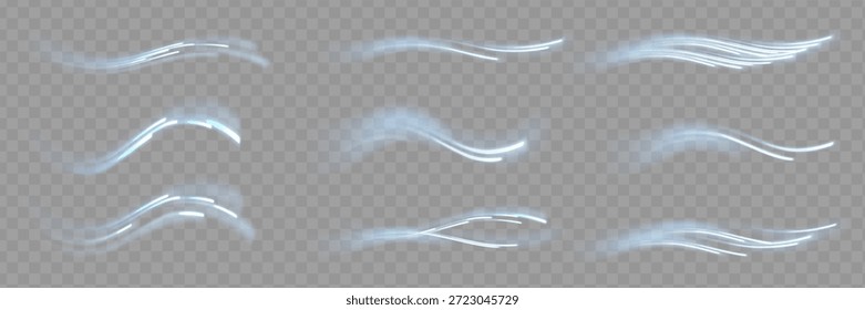 Líneas de velocidad blancas brillantes. Alta velocidad. Concepto de fondo de tecnología Abstractas. Desenfoque de movimiento