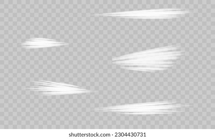 Glowing White Speed Lines: Luminous Vector Background with Dynamic Light Trails, Fire Path Traces, and Twirling Incandescent Curves