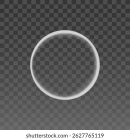 Glowing white spiral light swirl with particle sparks and lens flare, abstract circular motion on transparent background, vector vortex for magic, energy, or futuristic design