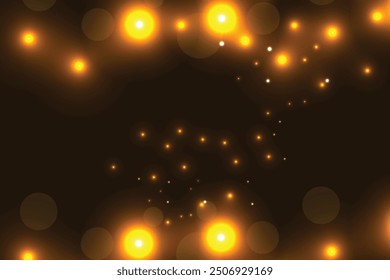 Círculos bokeh amarillos brillantes fondo abstracto de lujo de oro