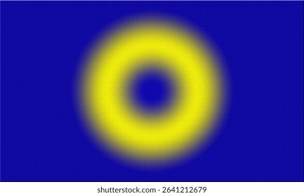 The glowing yellow circle pattern on a dark blue background creates visual abstract designs

