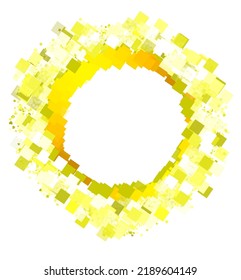 Los brillantes círculos halo amarillos para embellecimientos post o celebraciones de raksha bandhan también causales de karwa 
