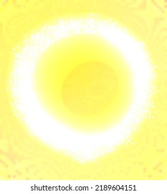 Glowing yellow halo circles for post embellishments or raksha bandhan celebrations also karwa cauth 