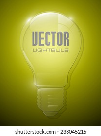 glowing yellow light bulb as inspiration concept