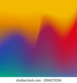Glowing yellow, red, carmine, violet-blue - blurred, foggy gradient mesh background