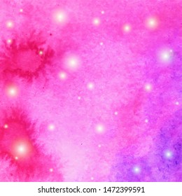 Glowly shine bright background. Abstracr watercolor background. 