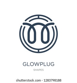 glowplug icon vector on white background, glowplug trendy filled icons from Shapes collection, glowplug vector illustration