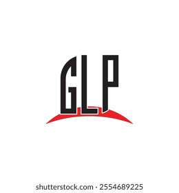 GLP letter logo design with white background in illustrator, vector logo modern alphabet font