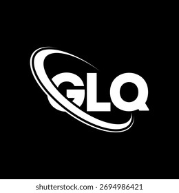 GLQ logo. GLQ letter. GLQ letter logo design. Initials GLQ logo linked with circle and uppercase monogram logo. GLQ-typography for technology, business and real estate brand.