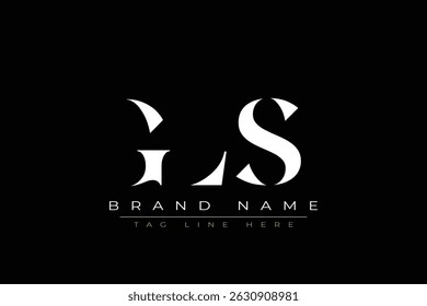 Design de logotipo de letra abstrata GLS. Este logotipo é desenhado por três letras abstratas.