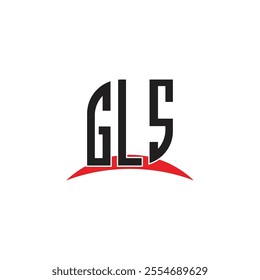 GLS letter logo design with white background in illustrator, vector logo modern alphabet font