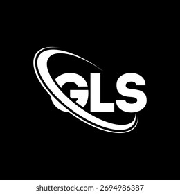 GLS-Logo. GLS-Buchstabe. Logo-Design für GLS-Buchstaben. Initialen GLS-Logo mit Kreis und Großbuchstaben-Monogramm-Logo verknüpft. GLS-Typografie für Technologie, Business und Immobilien Marke.