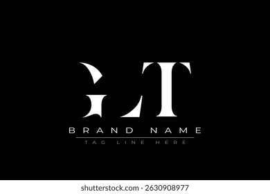 GLT abstract letter logo design. This logo is designed by three abstract letters.