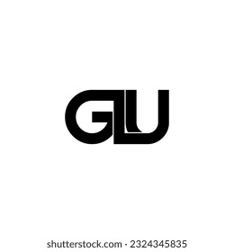 Diseño del logotipo de la letra de tipo glu