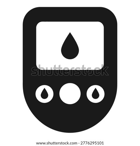 Glucometer device for measuring blood glucose levels at home medical equipment icon
