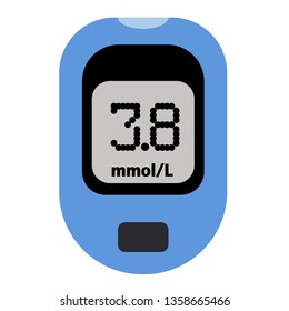 glucometer flat illustration on white
